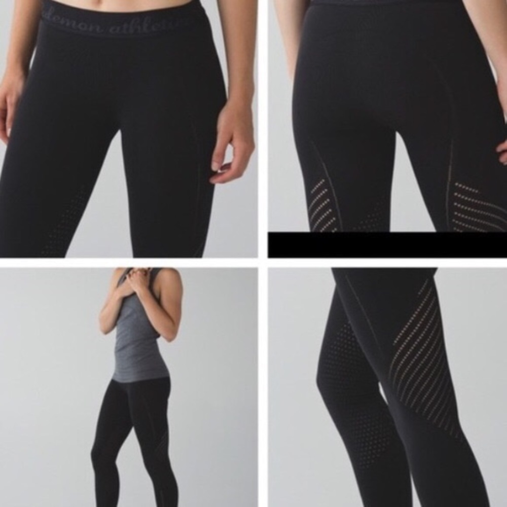 Lululemon navy m warp knit crops